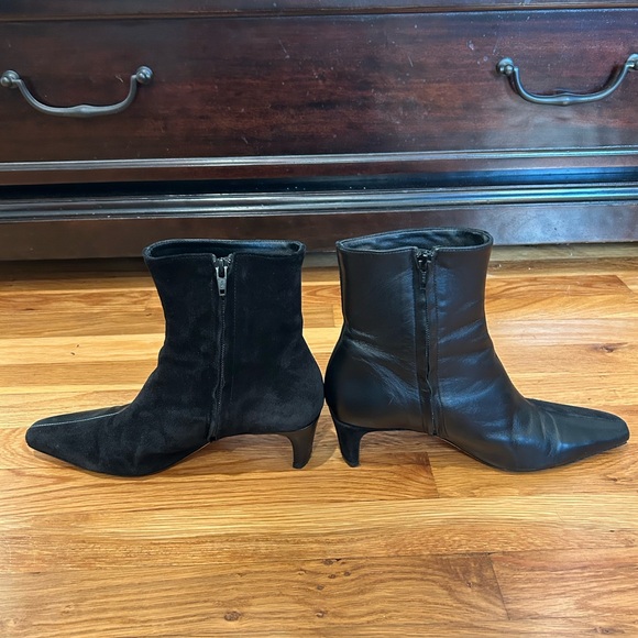 STAUD Black Leather/Suede Ankle Boots - Picture 4 of 14